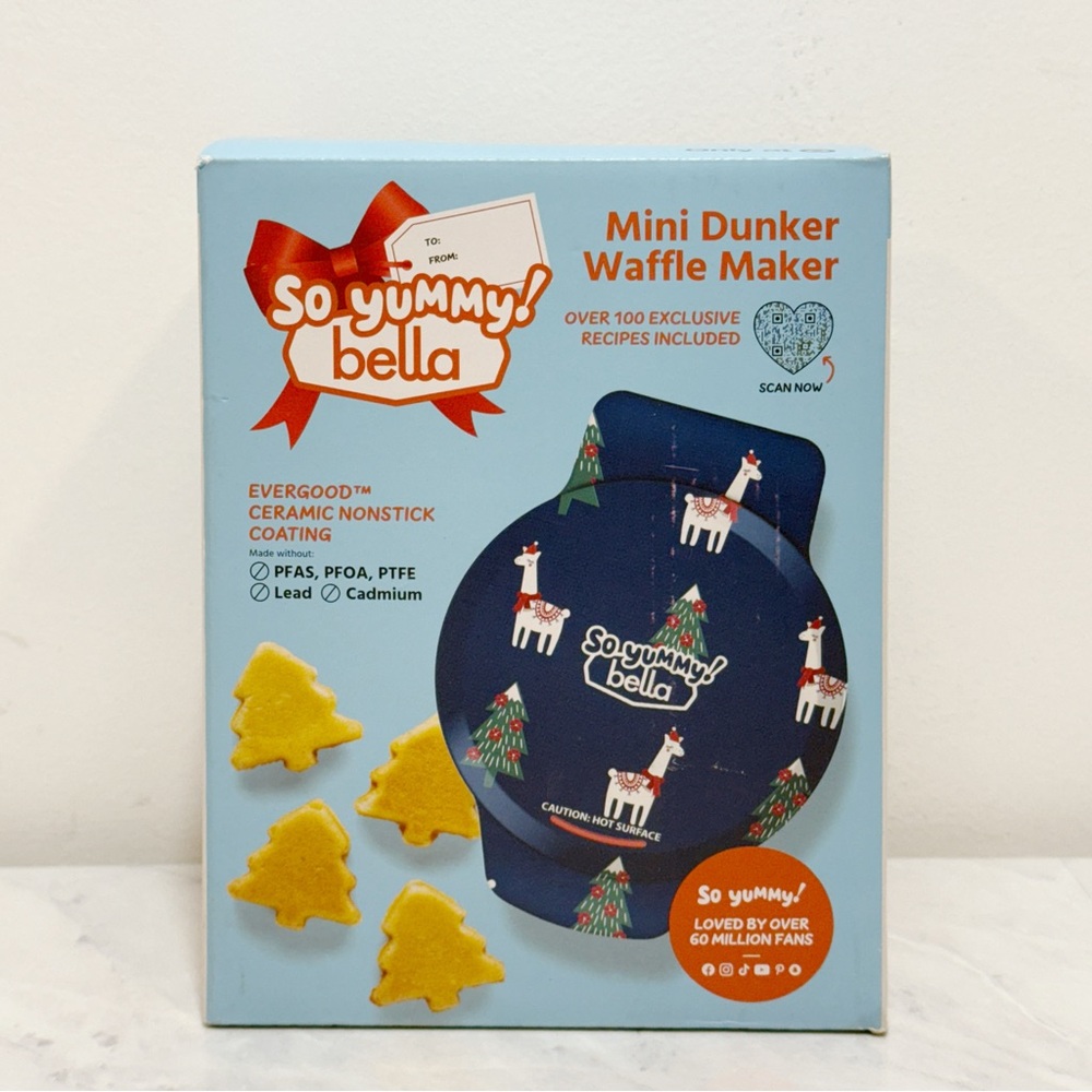 5” Mini Dunker Waffle Maker - Blue